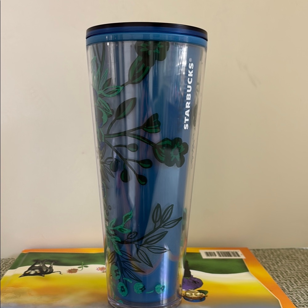 Starbucks Blue and Green Tumbler holiday 2022 24 oz color change
